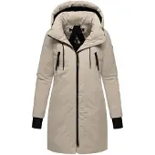 NAVAHOO Sobretudo de inverno 'Winterzart 14' bege / preto