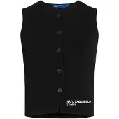 Karl lagerfeld JEANS Colete de malha preto / branco