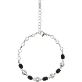 NAEMI Pulseira preto / prata / transparente