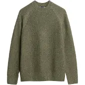 Superdry para homem. M6110634A Camisola raglan verde grossa (S), Casual, Poliéster
