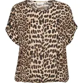 Kaffe Blusa 'KAAmber' bege / castanho / preto