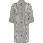 Kaffe Blusa 'Naya' azul noturno / branco