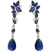 NAEMI Brincos navy / ouro / transparente