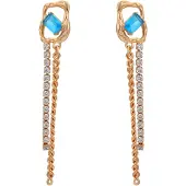NAEMI Brincos azul néon / ouro