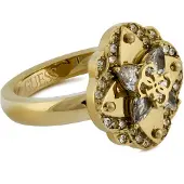GUESS Luxurious gold-plated Anello with Wild Flower JUBR05506JWYG - Circuit: 52 mm