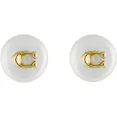 Coach Brass Orecchini with synthetic pearl 37351511GLD107