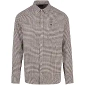 Fynch&Hatton Camisa castanho escuro / branco