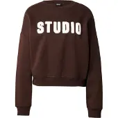 ONLY Sweatshirt castanho escuro / branco