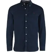 Superdry para homem. M4011044A Camisa Classic Needle azul (M), Casual, Algodão, Clássico, Manga comprida