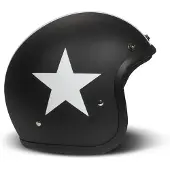 DMD Retro Star Black Capacete Mate/Preto S unissexo