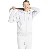 Adidas Casaco de treino em moletão 'Essentials' cinzento claro / branco