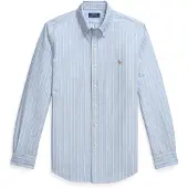 Ralph Lauren Camisa azul claro / branco