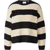 Comma Pullover preto / branco