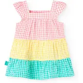 Boboli Vestido Sem Mangas Poplin Check