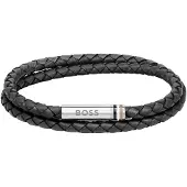 BOSS Bracciale Doppio Pelle 1580489 17,5 Cm — Bracciale