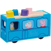 Bandai Ônibus De Madeira Peppa Pig