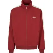 Karl kani Casaco em moletão vermelho escuro / branco natural