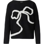 s.Oliver Pullover preto / branco