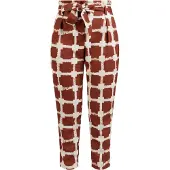 Faina Calças com pregas laranja escuro / branco
