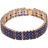 Faina Pulseira navy / ouro rosa