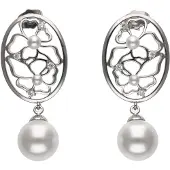 NAEMI Brincos prata / branco pérola