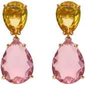 Gaya Brincos amarelo limão / ouro rosa / cor-de-rosa