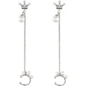 Faina Brincos prata / transparente / branco pérola