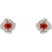 NAEMI Brincos vermelho / prata / branco