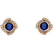 NAEMI Brincos navy / ouro