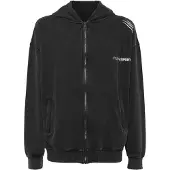 Plein sport Casaco em moletão preto / branco