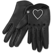 Philipp Plein Luvas com dedos 'Heart' preto