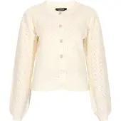 Usha Casaco de malha branco lã