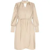 Faina Vestido de cocktail bege