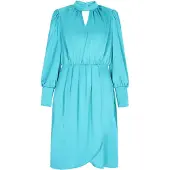 Faina Vestido de cocktail turquesa