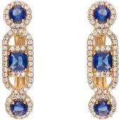 NAEMI Brincos navy / ouro