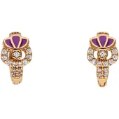 NAEMI Brincos ouro / roxo / transparente