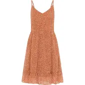Dreimaster Vestido de verão creme / azul fumado / verde / lagosta