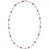 NAEMI Colar ouro / vermelho