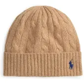 Ralph Lauren para mulher. 455981442004 Gorro de lã e caxemira castanho (OSFA), Bege, Casual, Casimira