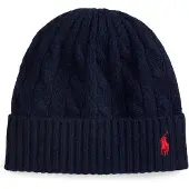 Ralph Lauren para mulher. 455981442008 Gorro de lã e caxemira marinho (OSFA), Casual, Casimira