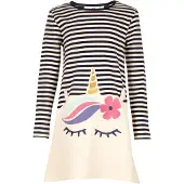 Happy girls Vestido navy / branco