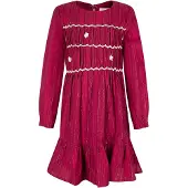Happy girls Vestido vermelho escuro / branco