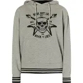MyMo ROCKS Sweatshirt 'Ucy' acinzentado / preto