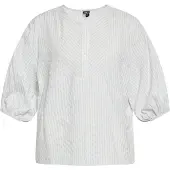 Dreimaster Maritim Blusa azul claro / branco lã