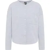 Dreimaster Maritim Casaco em moletão acinzentado / branco