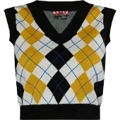Mymo Pullover marinho / mostarda / preto / branco