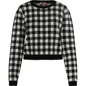 MyMo ROCKS Pullover 'Ucy' cinzento escuro / preto / branco