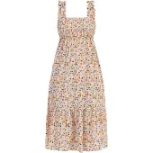 Mymo Vestido de verão creme / laranja / rosa / preto
