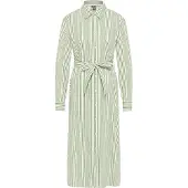 Dreimaster Maritim Vestidos camiseiros verde claro / branco lã