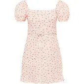 Mymo Vestido de verão verde / rosa claro / vermelho